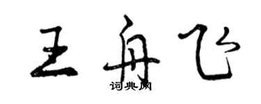 曾慶福王舟飛行書個性簽名怎么寫