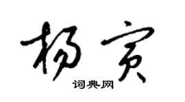 梁錦英楊寅草書個性簽名怎么寫