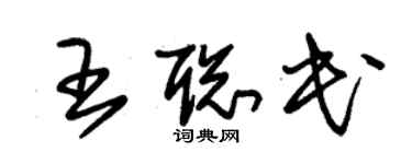 朱錫榮王聰民草書個性簽名怎么寫