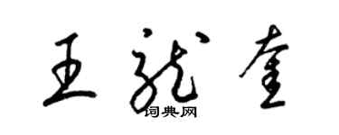 梁錦英王龍奎草書個性簽名怎么寫