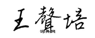 王正良王聲培行書個性簽名怎么寫