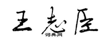 曾慶福王志臣行書個性簽名怎么寫