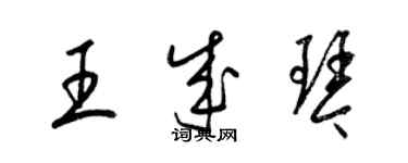 梁錦英王成琴草書個性簽名怎么寫