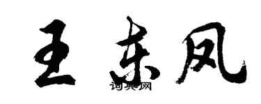 胡問遂王東鳳行書個性簽名怎么寫