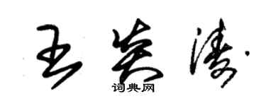 朱錫榮王炎濤草書個性簽名怎么寫