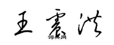 梁錦英王震洪草書個性簽名怎么寫