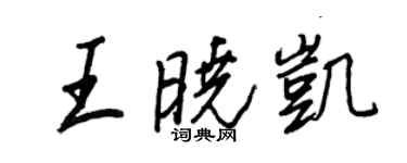 王正良王曉凱行書個性簽名怎么寫