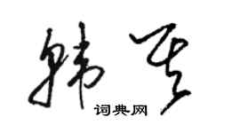 駱恆光韓其草書個性簽名怎么寫