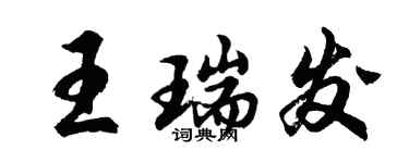 胡問遂王瑞發行書個性簽名怎么寫