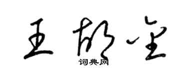 梁錦英王胡金草書個性簽名怎么寫