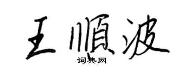 王正良王順波行書個性簽名怎么寫