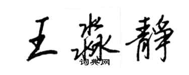 王正良王淼靜行書個性簽名怎么寫