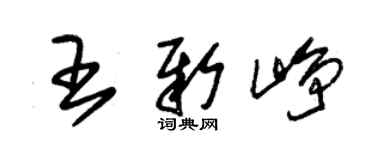 朱錫榮王新崢草書個性簽名怎么寫