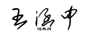 朱錫榮王涵中草書個性簽名怎么寫