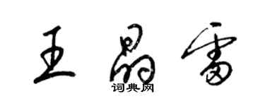 梁錦英王晶雷草書個性簽名怎么寫