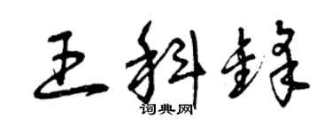 曾慶福王科鋒草書個性簽名怎么寫