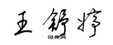 梁錦英王舒婷草書個性簽名怎么寫