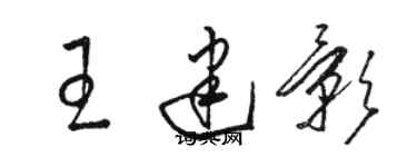 駱恆光王建影草書個性簽名怎么寫