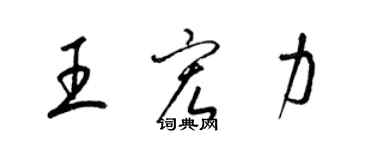 梁錦英王宏力草書個性簽名怎么寫