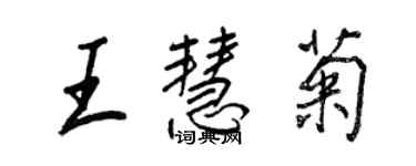 王正良王慧菊行書個性簽名怎么寫