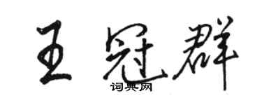 駱恆光王冠群行書個性簽名怎么寫