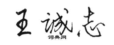 駱恆光王誠志行書個性簽名怎么寫