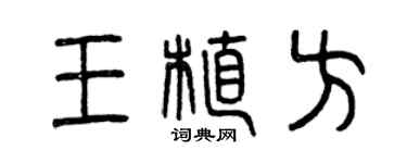 曾慶福王植方篆書個性簽名怎么寫