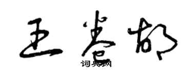 曾慶福王卷胡草書個性簽名怎么寫