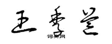 曾慶福王季芒草書個性簽名怎么寫