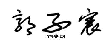 朱錫榮郭子宸草書個性簽名怎么寫