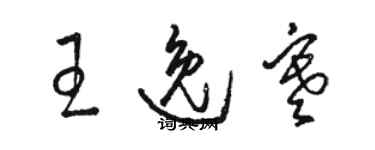 駱恆光王逸寒草書個性簽名怎么寫