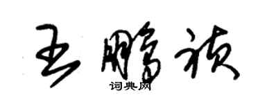 朱錫榮王鵬禎草書個性簽名怎么寫