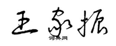 曾慶福王家振草書個性簽名怎么寫