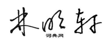 駱恆光林明軒草書個性簽名怎么寫