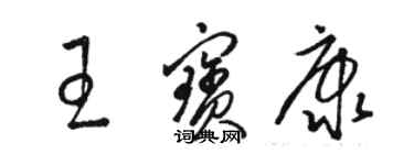 駱恆光王寶康草書個性簽名怎么寫