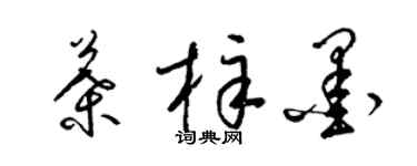 梁錦英葉梓墨草書個性簽名怎么寫