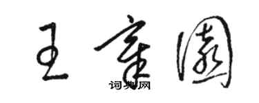 駱恆光王章園草書個性簽名怎么寫