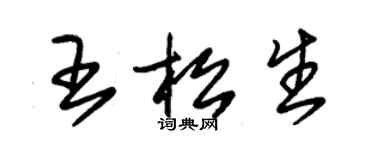 朱錫榮王松生草書個性簽名怎么寫