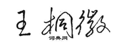 駱恆光王桐徽草書個性簽名怎么寫