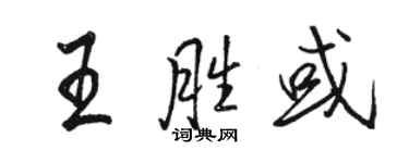 駱恆光王勝或行書個性簽名怎么寫