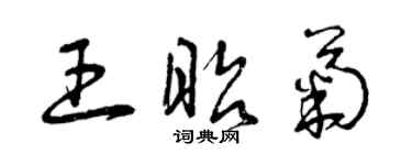 曾慶福王昭菊草書個性簽名怎么寫