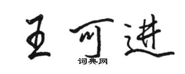 駱恆光王可進行書個性簽名怎么寫