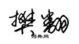 朱錫榮樊翻草書個性簽名怎么寫