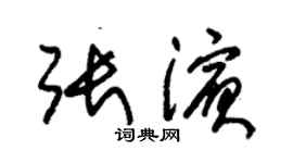 朱錫榮張濱草書個性簽名怎么寫