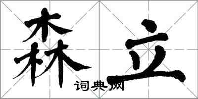 翁闓運森立楷書怎么寫