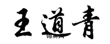 胡問遂王道青行書個性簽名怎么寫