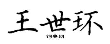 丁謙王世環楷書個性簽名怎么寫