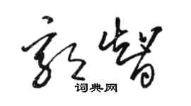 駱恆光郭智草書個性簽名怎么寫