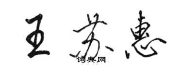 駱恆光王蘇惠行書個性簽名怎么寫