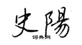 王正良史陽行書個性簽名怎么寫